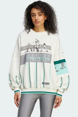 adidas Originals Retro Sports Cricket-Inspired Crew Sweatshirt