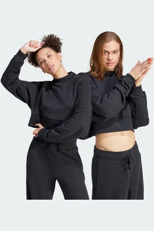 adidas Lounge French Terry Loose Crop Sweatshirt