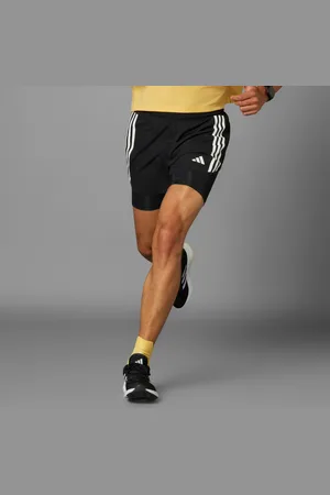 adidas Own the Run 3-Stripes 2-in-1 Shorts