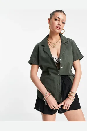 Rhythm Classic co-ord beach shirt in -Green