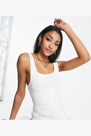 ASOS DESIGN tank top with bow in white