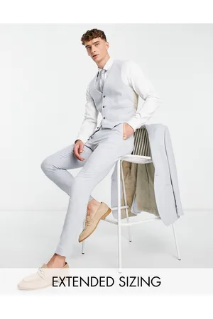 ASOS Super skinny wool mix pants in light twill