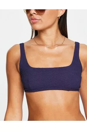 & OTHER STORIES Crop textured bikini top in