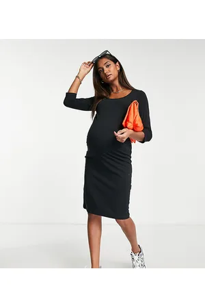 Mama;licious Mamalicious Maternity cotton 3/4 sleeve dress in