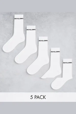 JACK & JONES 5-pack logo sports socks in