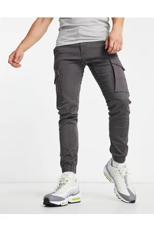 JACK & JONES Intelligence cuffed cargo pant in grey