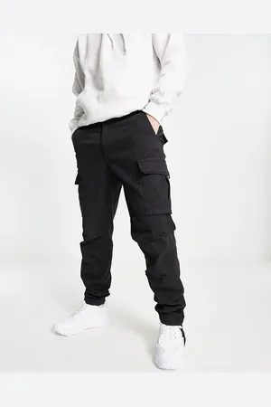 JACK & JONES Intelligence loose fit washed cargo pants in