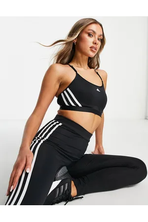 adidas Training Yoga Essentials low support sports bra in grey