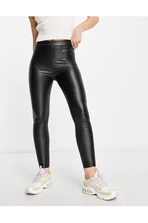 JDY Leather-look leggings in