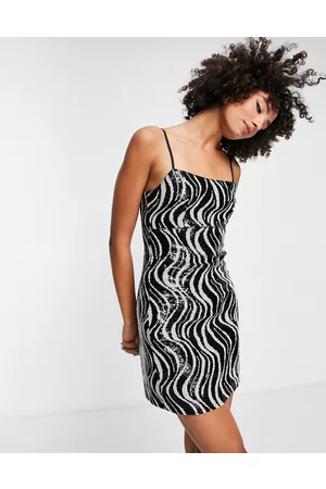 & OTHER STORIES Wave sequin mini dress in and white-Multi