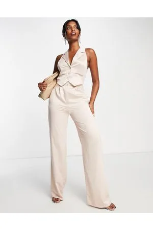 ASOS Satin 2 in 1 tailored jumpsuit in -Pink