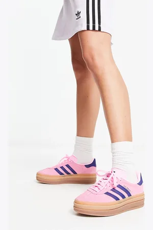 adidas Gazelle Bold platform sneakers in pink with gum sole
