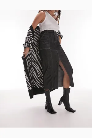 Topshop Utility midi skirt in