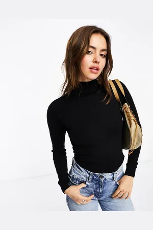 Object Long sleeve roll neck knitted top in
