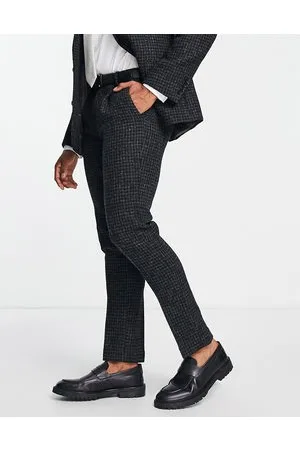 Noak Harris Tweed slim suit pants in houndstooth