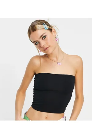 COLLUSION Jersey double lined bandeau top in