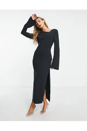 Pretty Lavish Cut-out long sleeve midaxi dress in