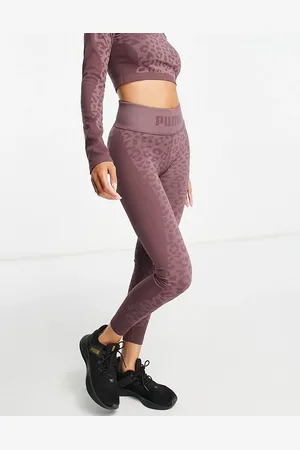 Puma Training Safari Glam high waist 7/8 leggings in purple and leopard  print
