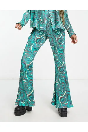 Daisy Street Relaxed pants in plisse swirl (part of a set)