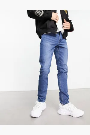 Only & Sons Loom slim fit jeans in mid blue