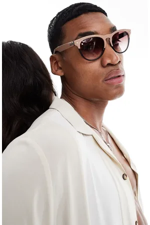 Ray-Ban Iris wayfarer festival sunglasses in beige and grey