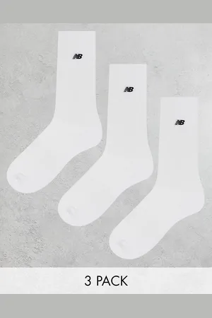 New Balance Embroidered logo crew socks 3 pack in