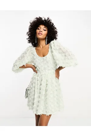 Sister Jane Faux feather mini dress in