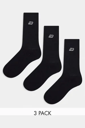 New Balance Embroidered logo crew socks 3 pack in
