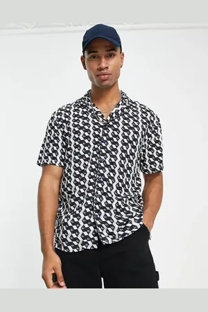 New Look Piped geo print shirt in