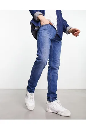 Lee Luke slim tapered fit jeans in mid vintage wash-Blue