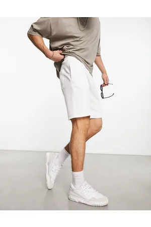 Only & Sons Ribbed jersey shorts in white (part of a set)