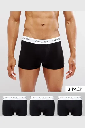 Calvin Klein Cotton Stretch 3 pack low rise trunks in