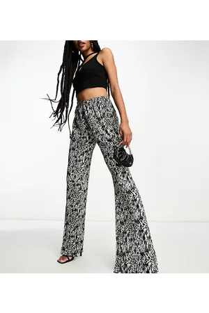 Tall Abstract Plisse Flare Pants