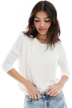 ONLY Wide neck 3/4 sleeve top in