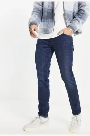 Only & Sons Loom slim fit jeans in mid wash-Blue