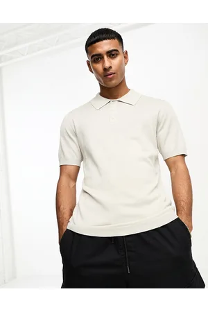 Only & Sons Knitted polo in beige-Neutral