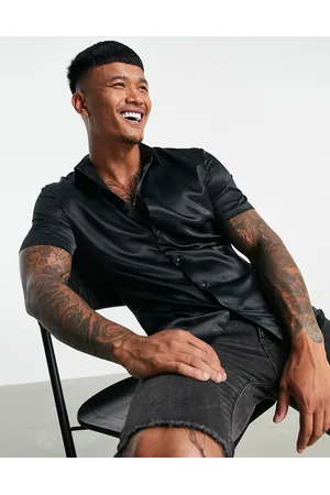 ASOS Skinny satin shirt in