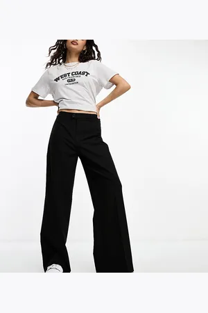Stradivarius Petite tailored straight pants in