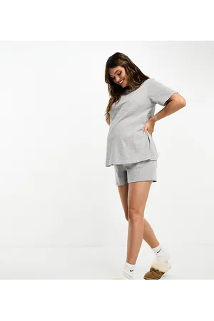ASOS ASOS DESIGN Maternity mix & match cotton pyjama shorts in