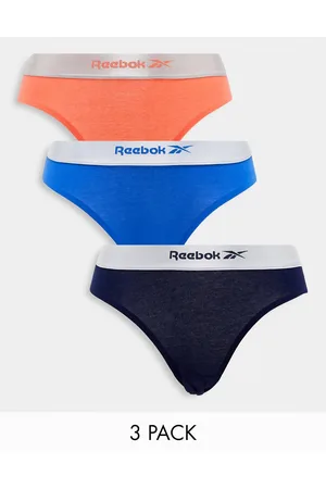 Reebok Pansy 3 pack briefs in blue grey and white