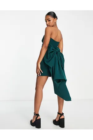 Forever New Strapless trailing bow mini dress in