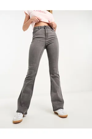 Noisy May Sallie high waisted flared jeans in light