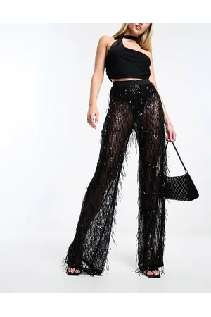 Jaded Rose cami jumpsuit with cut-out in black sequin