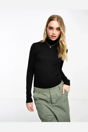 VERO MODA Slinky high neck top with long sleeves in