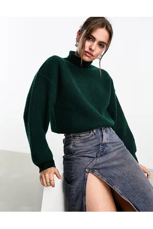 Monki Cropped knitted jumper in