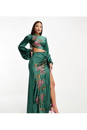 ASOS DESIGN Tall extreme drape sleeve maxi dress with open back in