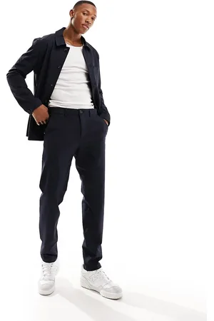 SELECTED Slim fit suit pants in navy