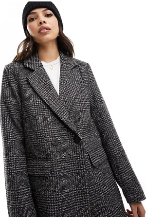 VILA Double breasted wool blazer coat in -Multi