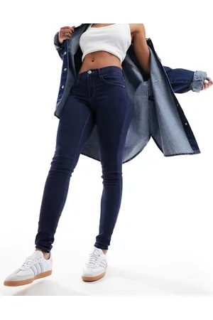 ONLY Rain skinny jeans in dark wash-Blue
