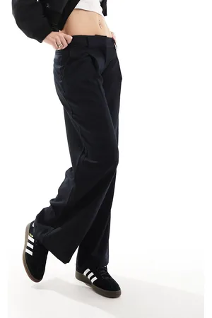 Monki Wide leg low waist tailored pants in
